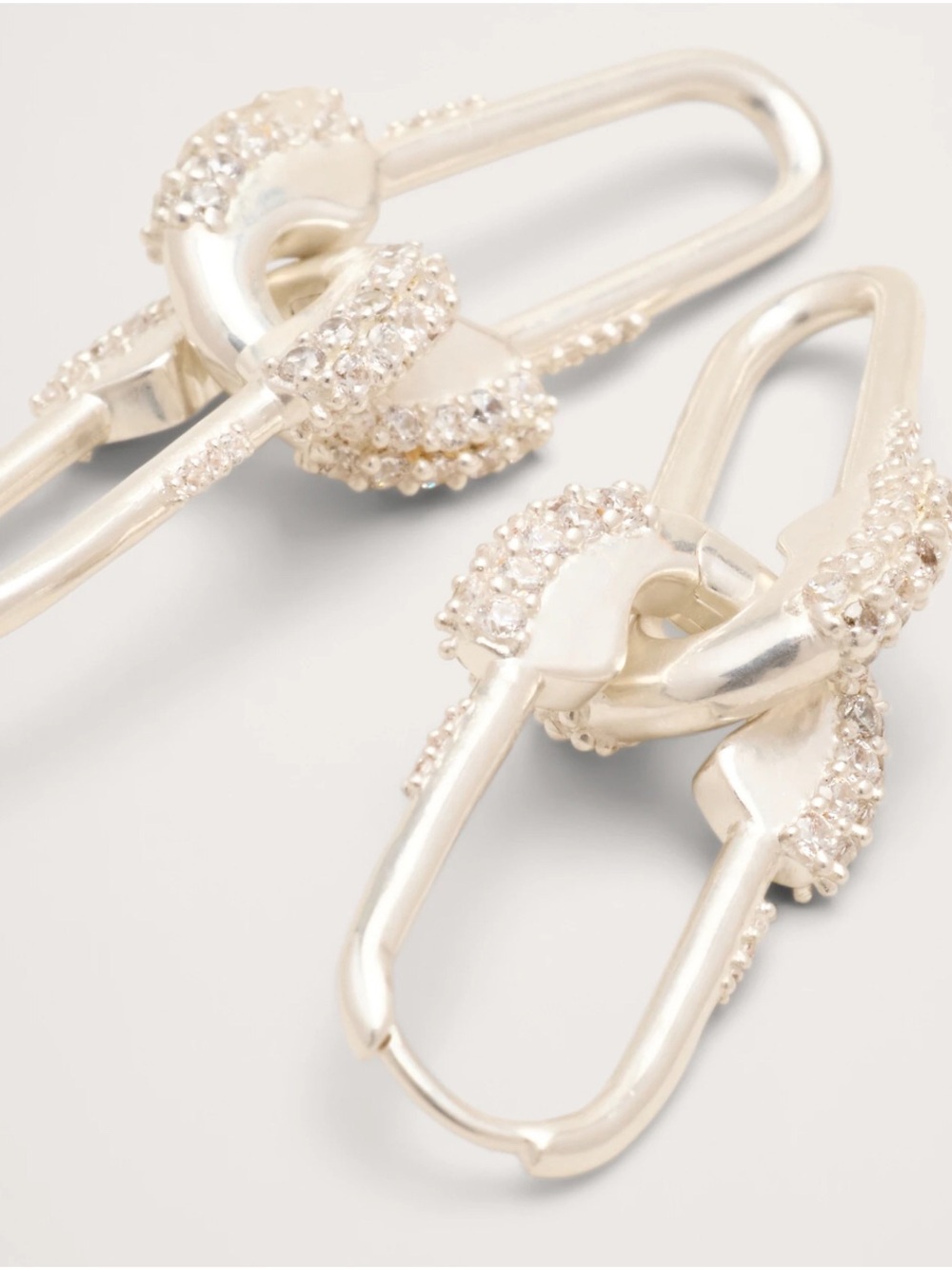 RHINESTONE SAFETY PIN EARRINGS